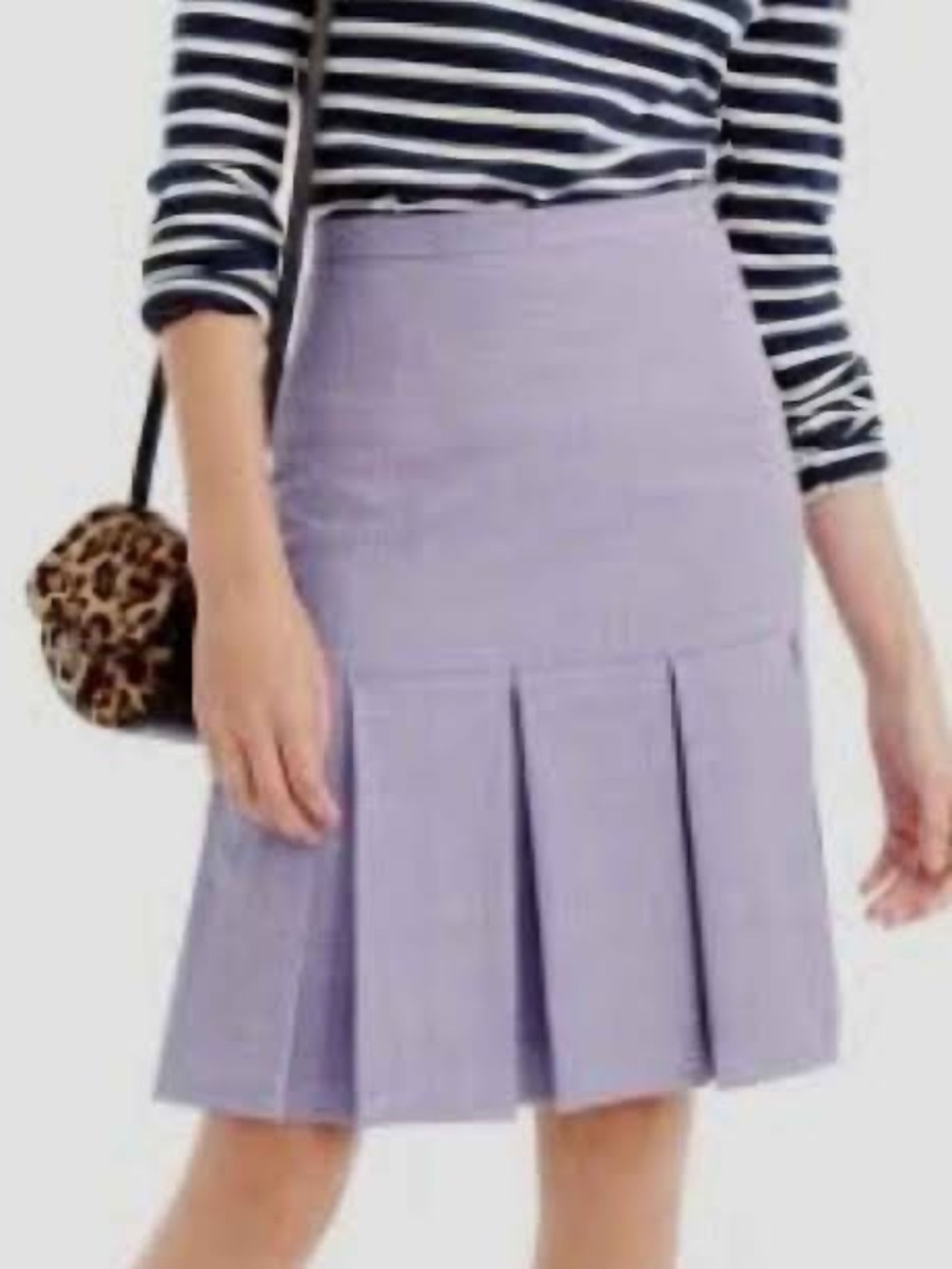 J Crew Valeria Wool Blend Pleated Skirt